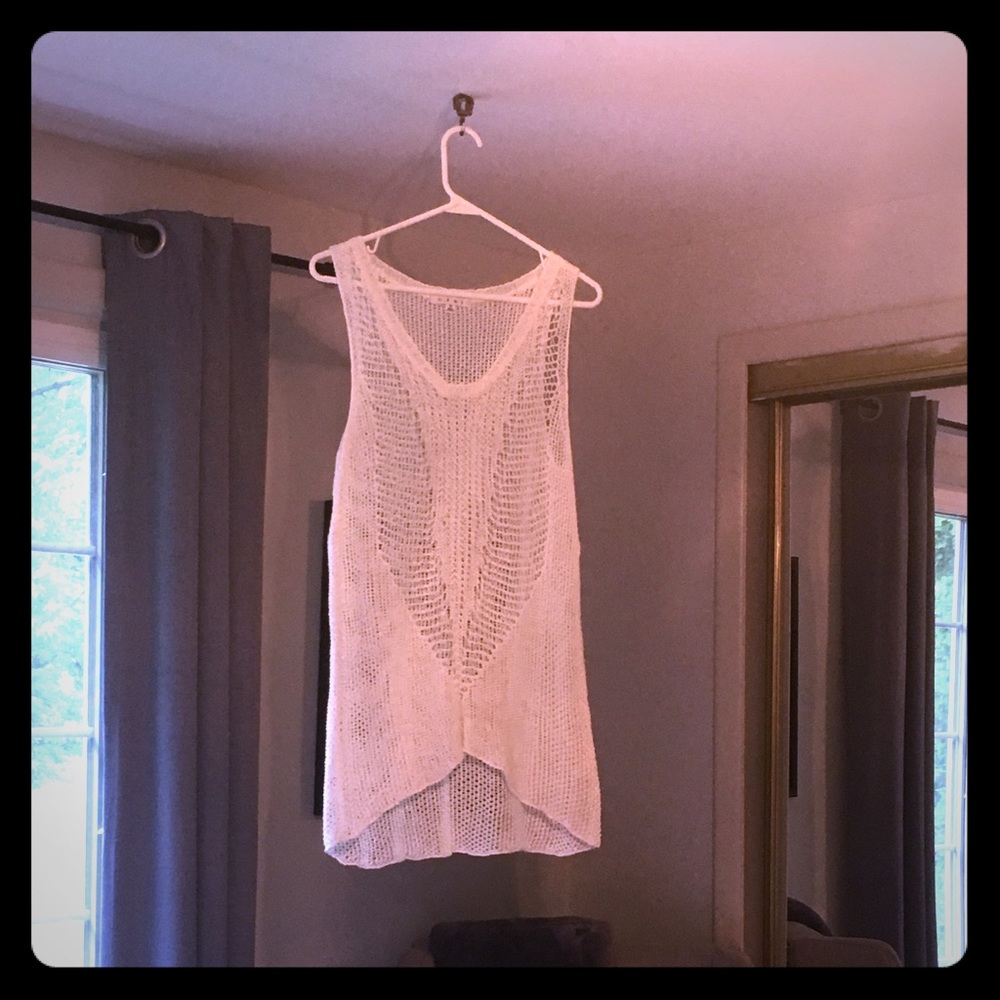 CAbi Open Cable Knit Swimsuit Cover